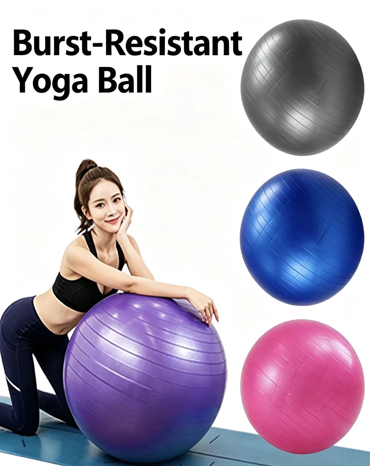 Pilates Yoga Pregnancy - Thickened PVC Yoga Ball/Pilates Ball for