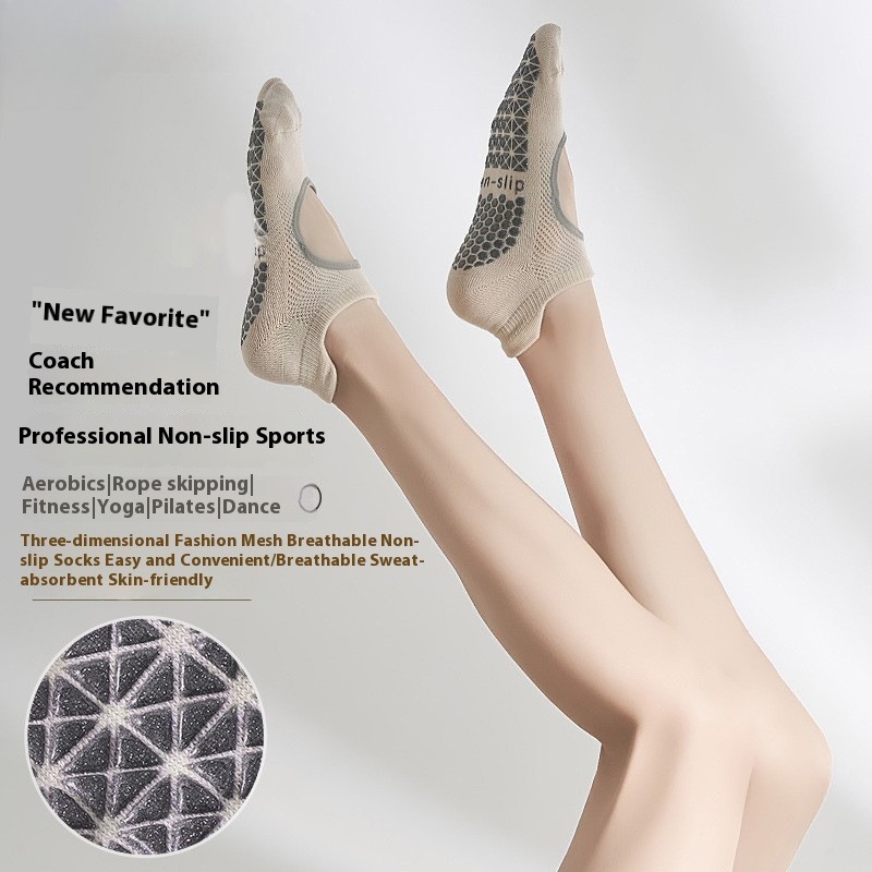Pilates Yoga Barre - Women Yoga Socks with Grips Professional