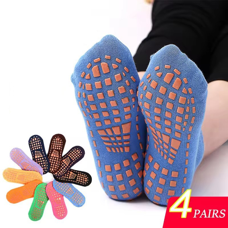 Pilates Yoga Footwear - 4 Pairs of Pure Cotton Yoga