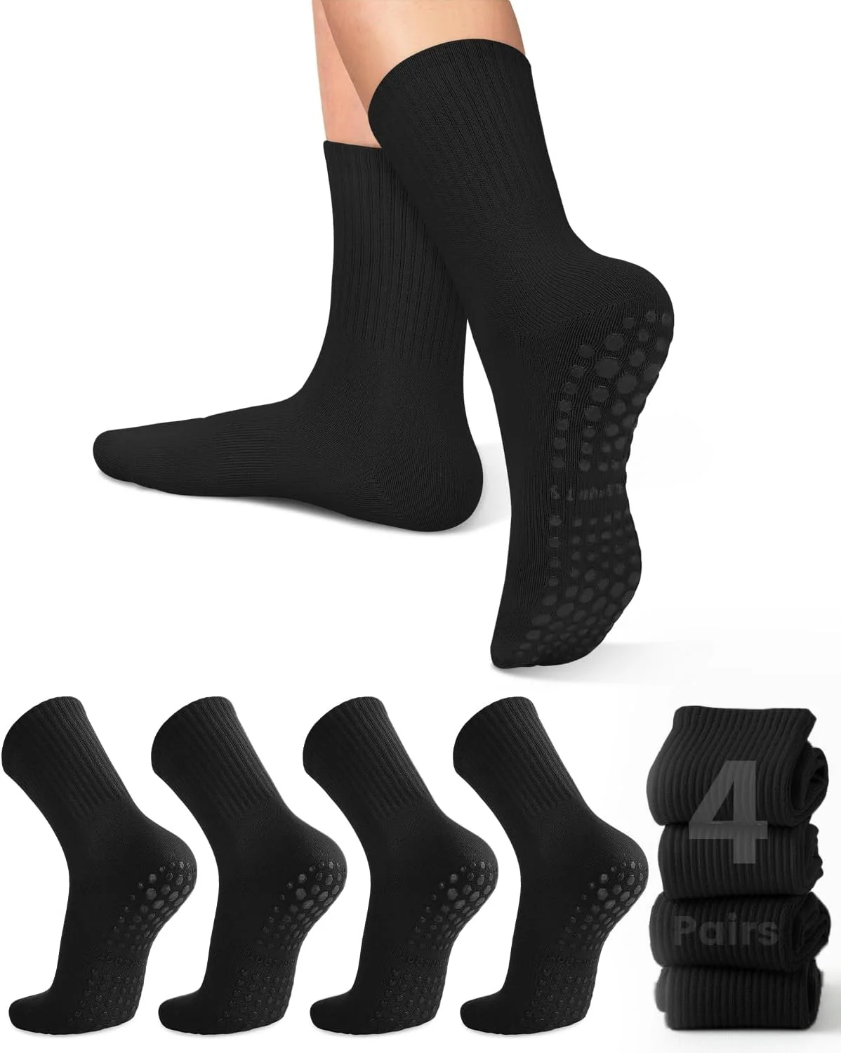 4 pairs of women's yoga socks, - Pilates & Yoga Unleashed International Academy Yonkers 评论和价格