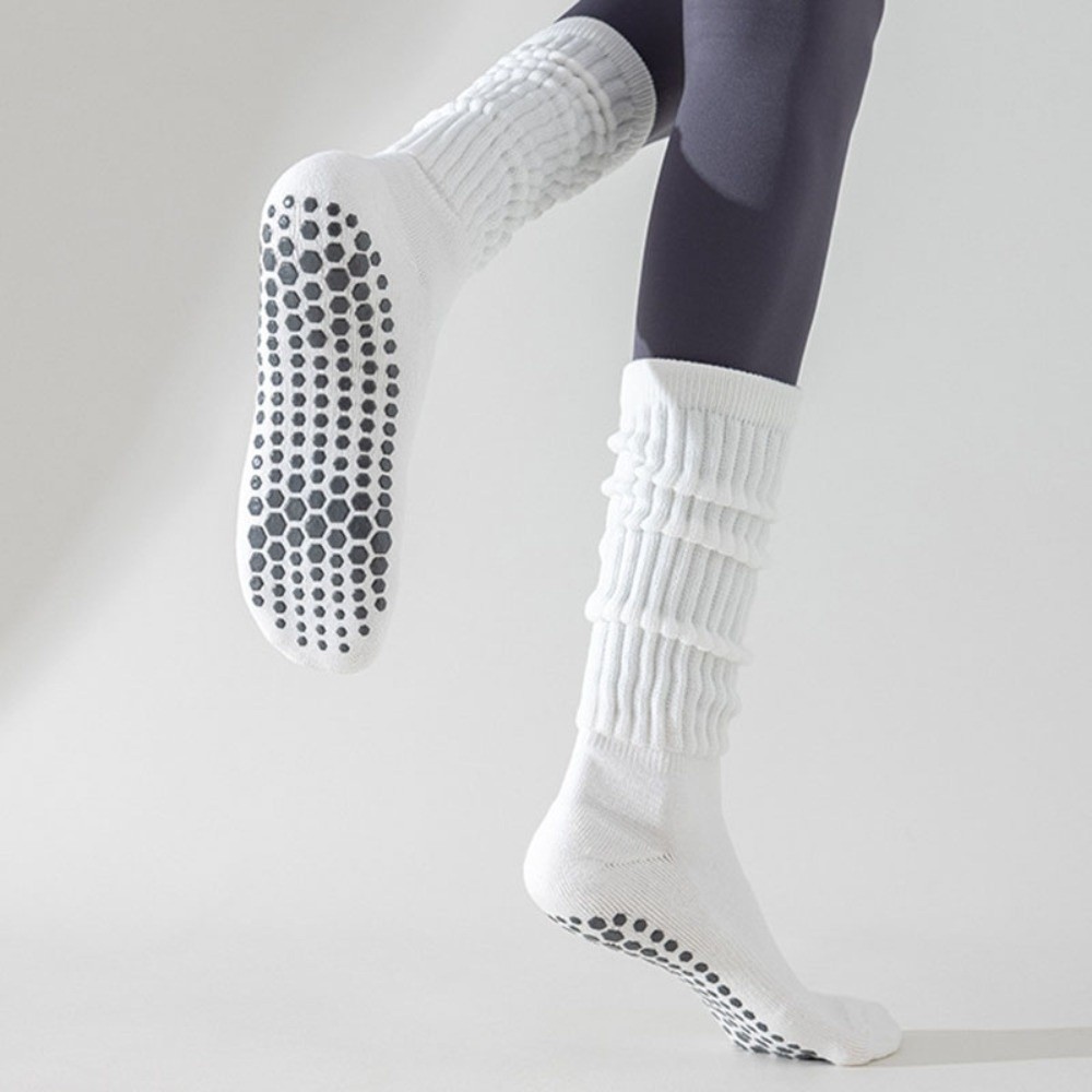 New Solid Color Yoga Socks Sil - Pilates Yoga Footwear 评论和价格