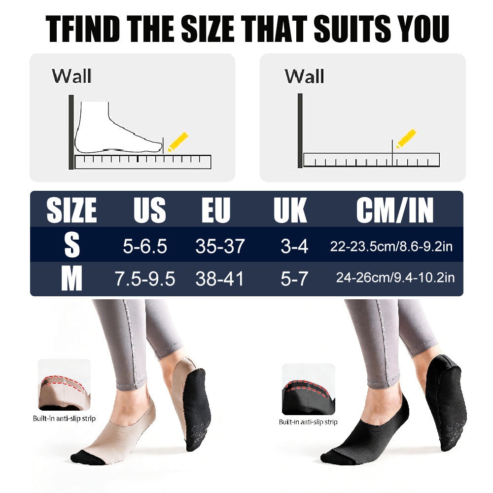 1Pair Women Non Slip Grip Sock - Pilates Yoga Footwear 评论和价格