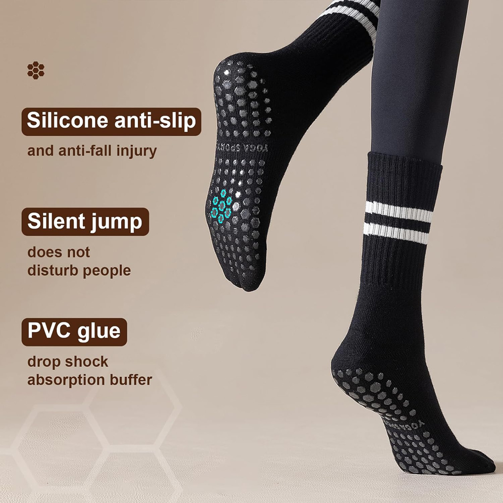 Yoga Pilates Socks with Grips  - Pilates Yoga Barre 评论和价格