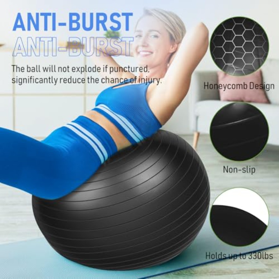 Yoga Exercise Ball for Fitness - Pilates Yoga Pregnancy 评论和价格