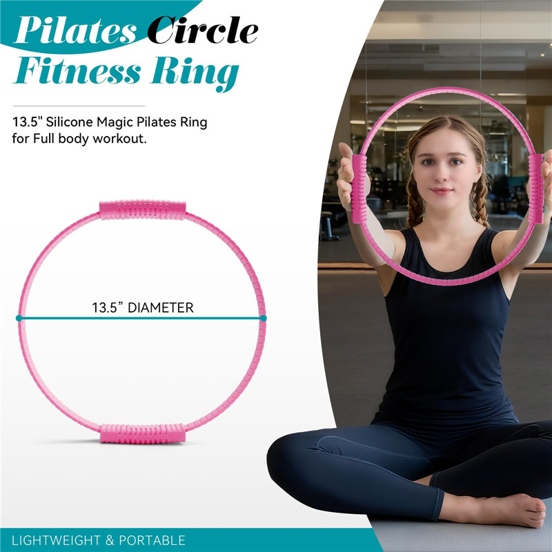 Eco-Friendly Double Handle Sil - Pilates Yoga Ring 评论和价格