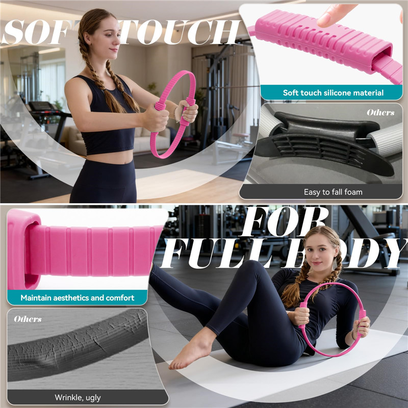 Eco-Friendly Double Handle Sil - Pilates Yoga Ring 评论和价格